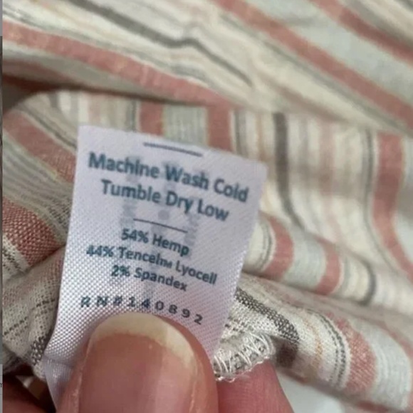 Marine Layer Men's Short Sleeve Warm Hemp Tencel Shirt Warm Multi Stripe M NWT - Picture 8 of 8